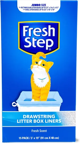 Miniatura 8 de Fresco Paso Cordón Cat Litter Box Liners, perfumado, tamaño jumbo, 36" x 19" - 7 unidades por caja, 2 cajas