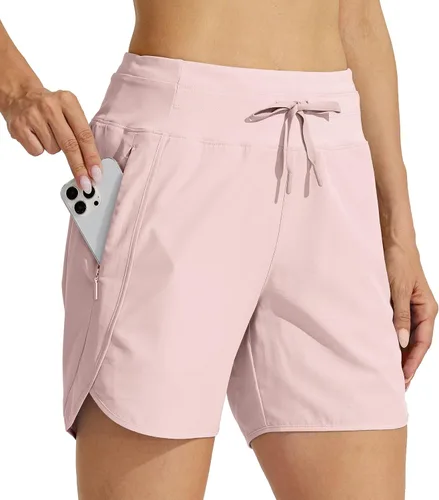 Miniatura 7 de Willit - Pantalones cortos deportivos de mujer para correr, 5 pulgadas, de secado rápido, para entrenamiento, senderismo, cintura alta, activos
