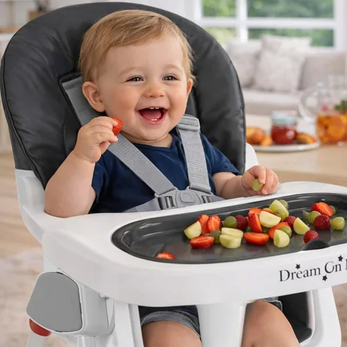 Miniatura 2 de Dream On Me TableTalk - Silla alta 2 en 1 para bebé y niño pequeño, silla alta convertible para silla junior, asiento acolchado extraíble, bandejas