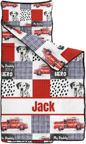 Miniatura 5 de Tapete personalizado para siesta de camión de bomberos con nombre, sacos de dormir para niños y niñas, colchón de cama personalizado para niños