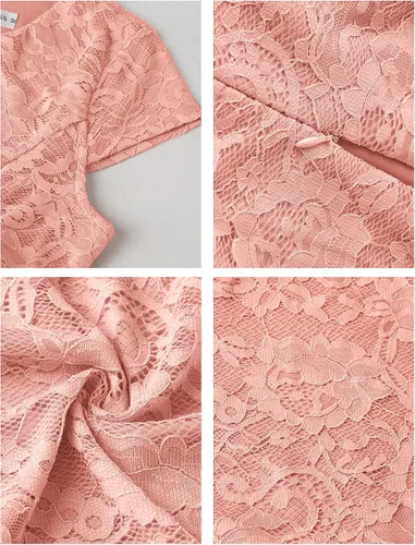 Miniatura 4 de MUADRESS - Vestido de encaje para mujer, para cóctel, boda y fiesta