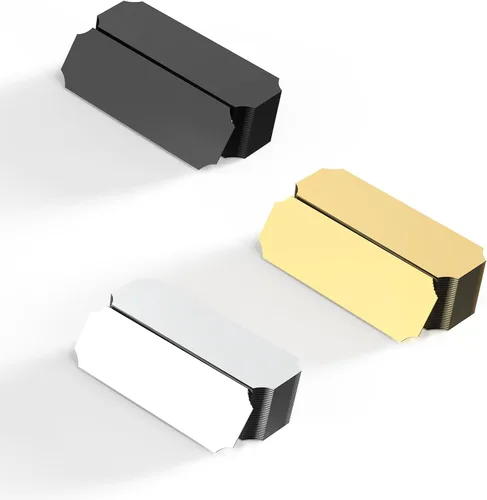 Miniatura 25 de 30 placas de identificación grabadas con láser, placa de acero inoxidable cepillado en blanco, etiqueta de nombre personalizada con marco