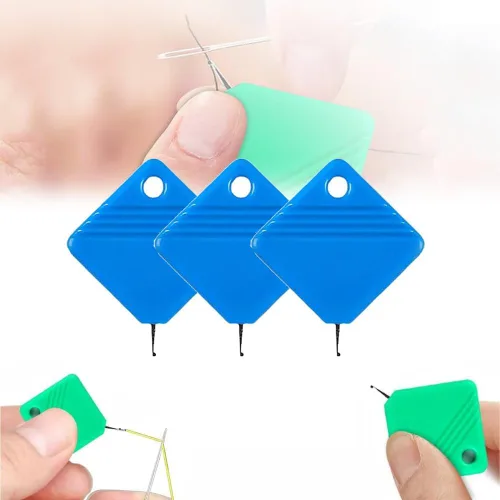 Miniatura 10 de Enhebrador automático de agujas, enhebrador de agujas para máquina de coser, enhebrador de agujas de bricolaje para manualidades de costura, se Azul