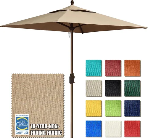 Miniatura 36 de EliteShade USA Sombrilla de Mercado de 9 Pies con Garantía de 10 Años Sin Decoloración, Sombrilla de Patio, Sombrilla de Mesa para Exteriores
