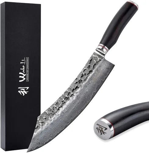 Miniatura 13 de Wakoli EBO BBQ Kiritsuke - Cuchillo de carnicero de damasco de 7.9 pulgadas Acero con núcleo VG10 de 67 capas Mango de madera de roble oscuro