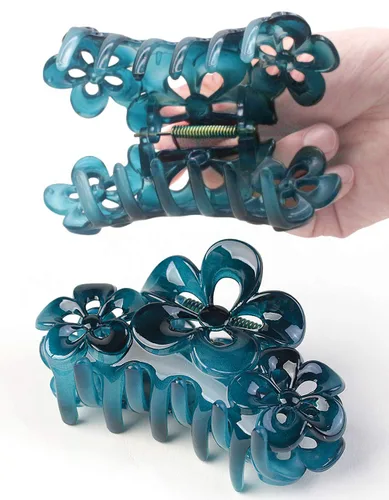 Miniatura 3 de Fashion & Lifestyle Paquete de 3 pinzas para el cabello grandes de 4 pulgadas para mujeres y niñas, pinza bastante fuerte, pasadores antideslizantes