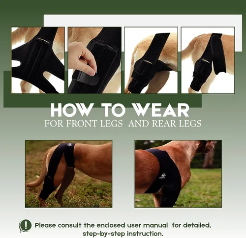 Miniatura 4 de Rodillera ajustable para perro para desgarro del ligamento cruzado anterior y rótula luxante, soporte para pierna trasera, displasia de cadera