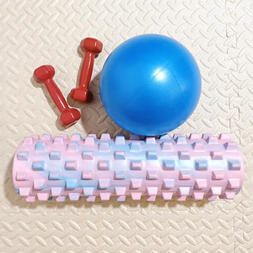 Miniatura 7 de Mini pelota de ejercicio de 9 pulgadas - Pelota de yoga y pilates portátil con superficie antideslizante para entrenamiento central, fitness - Uso