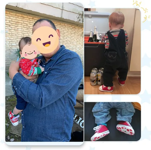 Miniatura 3 de Meckior - Zapatos deportivos de lona para bebé, con suela suave y caña alta, para sus primeros pasos y estar en la cuna