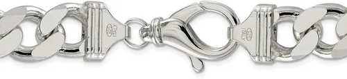 Miniatura 3 de Pulsera de plata de ley 925 maciza para hombre 0591 in con cierre de mosquetón 79 in