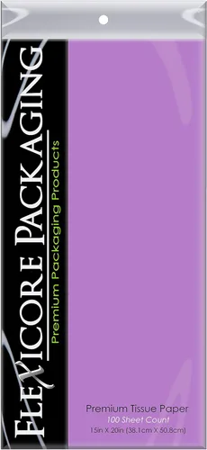 Miniatura 24 de Flexicore Packaging® Papel de seda para envolver regalo Tamaño: 15 x 20 pulgadas 100 hojas Papel de seda a granel sin ácidos (morado)