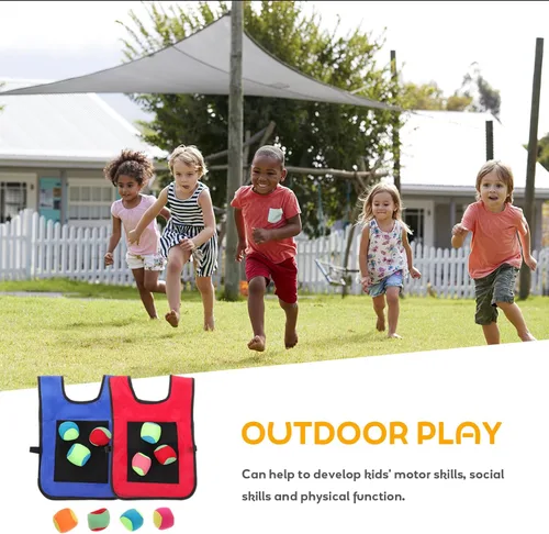 Miniatura 2 de Juego de 36 chalecos de bola pegajosos para niños, para juegos de dodgeball, accesorios de juego de lanzamiento de pelota, incluye chalecos