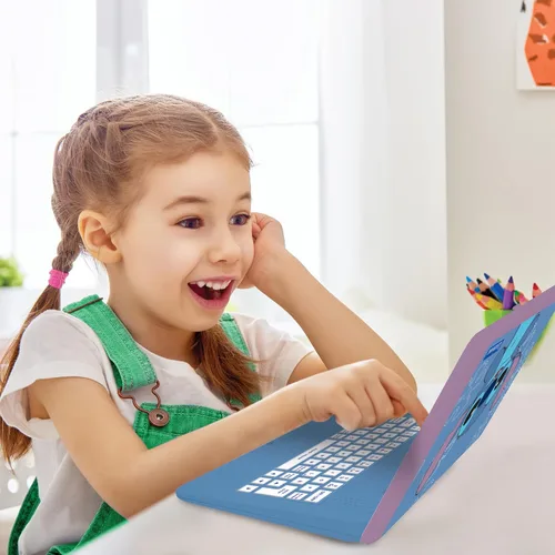 Miniatura 3 de Lexibook, Disney Stitch, portátil bilingüe y educativo español/inglés, juguete para niños, 170 actividades para aprender, jugar juegos y música
