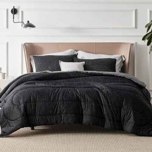 Miniatura 11 de Bedsure Juego de edredón Twin/Twin XL, ropa de cama suave beige para todas las estaciones, juego de cama teñido catiónico, 2 piezas, 1 edredón