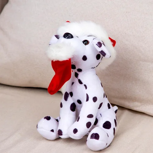 Miniatura 5 de Plushland Pawpal de Navidad con sombrero de Papá Noel, animales de peluche, marioneta de peluche de 8 pulgadas para niños, un regalo perfecto