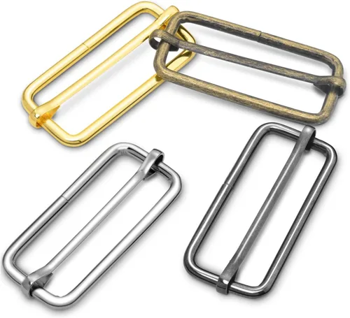 Miniatura 20 de CooBigo Paquete de 25 hebillas deslizantes ajustables de metal de 1 pulgada, ajustador rectangular Tri-Glide, deslizador de correa de tirantes