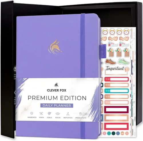 Miniatura 11 de Clever Fox Agenda Diaria, edición superior. - Planificador diario de lujo con horario por hora, organizador personal, diario de productividad