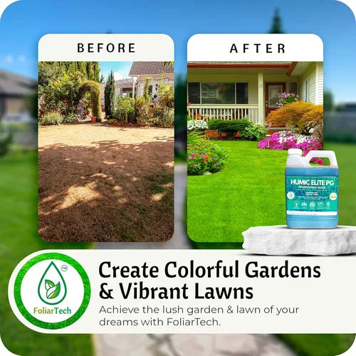 Miniatura 2 de FoliarTech - Fertilizante orgánico de ácido húmico para césped, mezcla mineral húmica fúlvica para árboles, arbustos, ornamentales, verduras