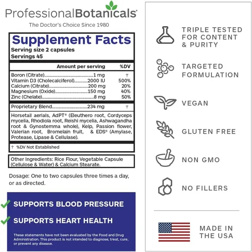 Miniatura 4 de Professional Botanicals Cal/Mg + Boro - Formulado vegano para apoyar la salud ósea y una piel saludable, dientes y uñas Calcio, magnesio y boro, 90