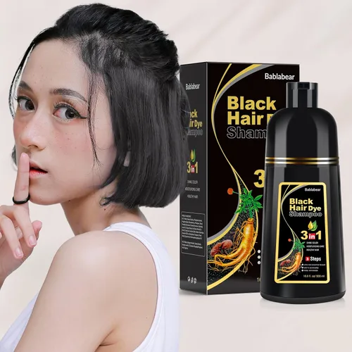 Miniatura 5 de Bablabear - Champú con color para cabello gris, tinte de cabello semipermanente para mujeres y hombres, ingredientes herbales, 3 en 1, cobertura