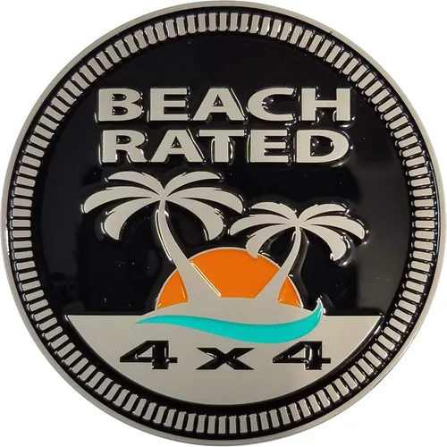 Miniatura 5 de Insignia Automotriz de Metal 4x4 Duck Rated Diseñada Específicamente para el Jeep Wrangler o Cherokee ~ ¡Pégala en Cualquier Lugar! (DR-Badge)