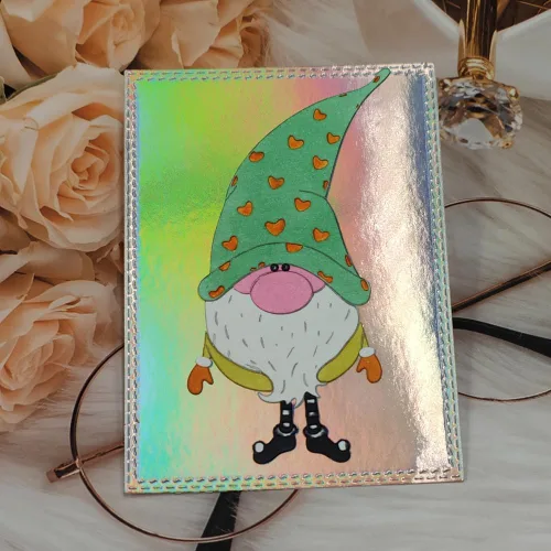 Miniatura 7 de Plantillas de plantillas de metal para decoración de tarjetas y álbumes de recortes, 2 unidades de gnomos de Navidad 2 enanos