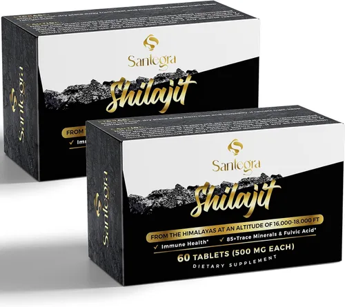Miniatura 8 de Tabletas Shilajit de 500 mg, comprimidos 100% Shilajit puros para mujeres y hombres, orgánico del Himalaya, ácido fúlvico y más de 85