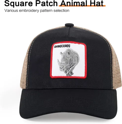 Miniatura 2 de Gorra de béisbol bordada ajustable para hombre, gorra de béisbol bordada con malla transpirable, parche cuadrado, gorras para mujer