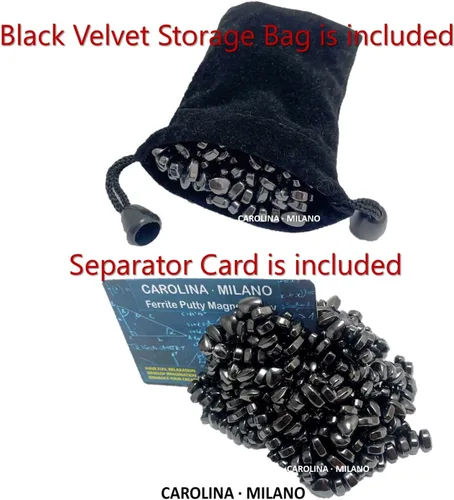 Miniatura 3 de 700 piezas de masilla de ferrita de cangrejos negros para adultos, piedras de ferrita para adultos, juguete de escritorio de oficina, cuentas