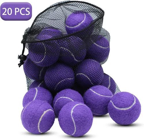 Miniatura 2 de SHYUJAJIE Tennis Balls, 20 Pack Training Tennis Balls,High Elasticity Practice Tennis for Beginner, Exercise Playing Balls for Pet Dog Púrpura