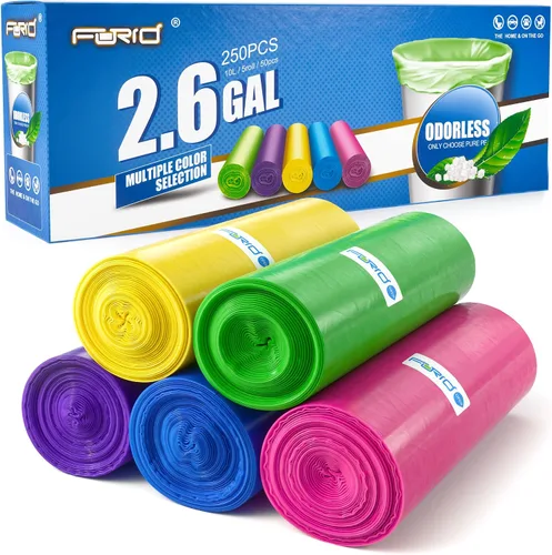 Miniatura 9 de Forid Bolsas de basura pequeñas para baño, bolsas de basura de 2.6 galones, sin perfume, extragruesas y fuertes, para latas de basura para el hogar