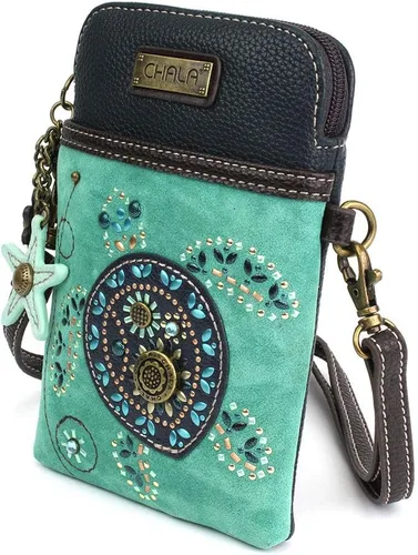 Miniatura 2 de CHALA Dazzled Cell Phone Crossbody Purse-Women PU Leather Multicolor Handbag with Adjustable Strap
