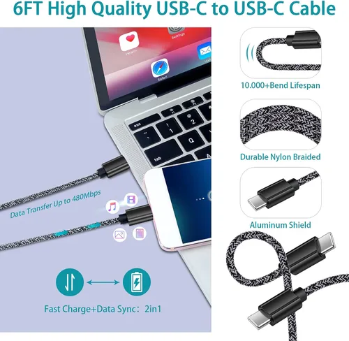 Miniatura 4 de Cargador de coche de carga rápida 30 W USB C adaptador de coche, cable tipo C a C para Google Pixel 10a 10 Pro XL/Fold 9 Pro, 8a 8 7a 7 6a 6 5 4a 3a