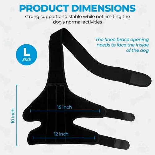 Miniatura 3 de Lycon Rodillera para perro para soporte de ACL - Estabilizador ajustable para patas traseras y articulaciones - Soporte de pierna trasera