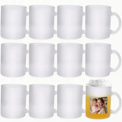 Miniatura 9 de 2 tazas de cerveza de vidrio esmerilado de 16 onzas