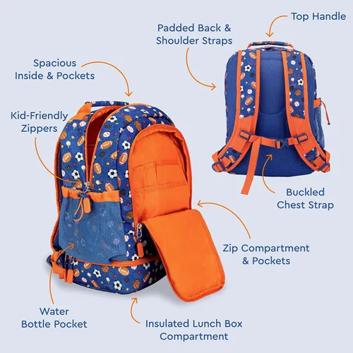 Miniatura 3 de Bentgo Kids Prints, 2 en 1, Mochila y lonchera aislada