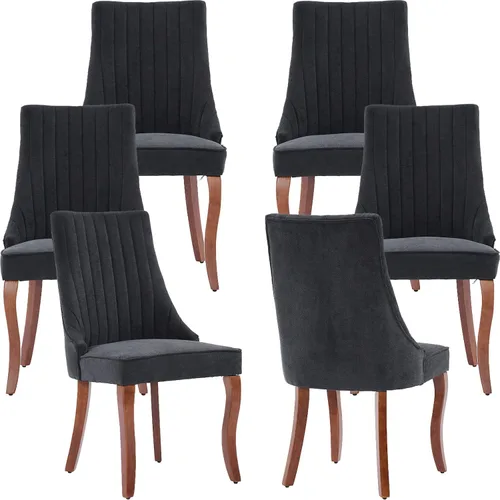 Miniatura 38 de Sillas de Comedor - Juego de 2 sillas de comedor modernas de mediados de siglo, tapizadas de tela con respaldo alto, sillas de cocina y comedor