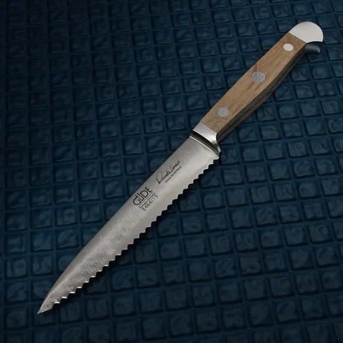 Miniatura 5 de Güde Alpha Barrel Oak Series - Cuchillo de tomate de 5 pulgadas - Fabricado en Solingen, Alemania desde 1910 - Madera de roble rara, más de 80 años