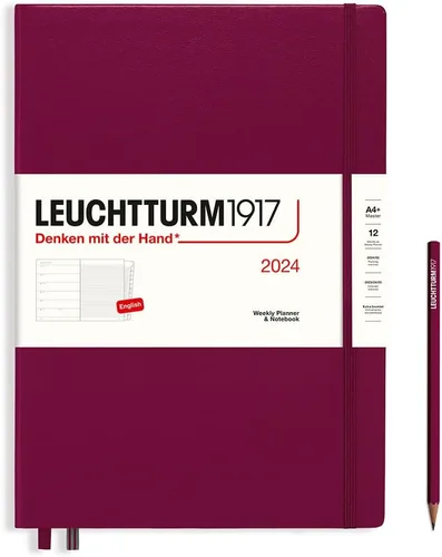 Miniatura 19 de LEUCHTTURM1917 - Agenda semanal y cuaderno 2024 con folleto adicional, tapa dura, composición (B5), verde (1 de enero - 31 de diciembre de 2024)
