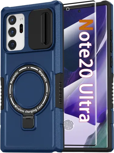 Miniatura 46 de Funda magnética para Samsung Galaxy Note 20 Ultra con soporte de anillo [con protector de pantalla] [Compatible con carga inalámbrica MagSafe] Funda