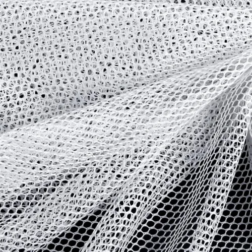 Miniatura 2 de Pllieay Tela de malla blanca de 29.5 x 59 pulgadas, ligeramente elástica para bolsillo de mochila y correas, ropa de red, bolsa de malla y bolsa