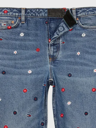 Miniatura 4 de Tommy Hilfiger Jeans adaptativos para mujer con bordado Tommy con cierre magnético