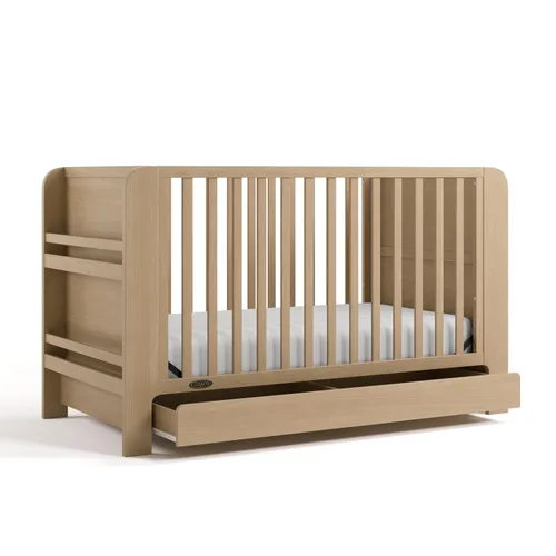 Miniatura 18 de Graco Read-with-Me Cuna convertible 4 en 1 con cajón (Oliva con madera flotante) - Certificado GREENGUARD Gold Se convierte en cama infantil, cama