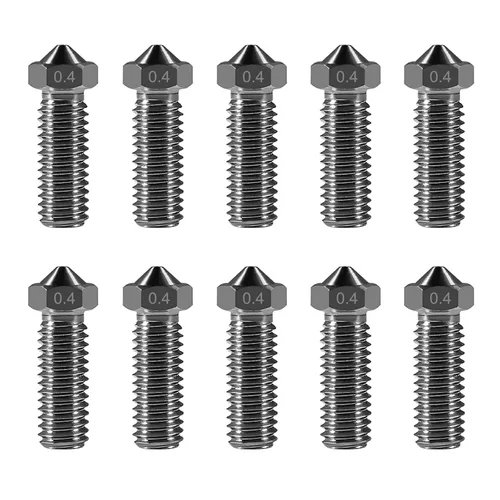 Boquilla de acero endurecido de 0.016 in, boquillas de volcán V6, cabezal impreso para impresora 3D de cabeza J Hotend, impresora 3D compatible de