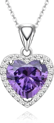 GZWHD Collares con dije de corazón para mujeres y niñas, con circonita cúbica, regalo de San Valentín, día de la madre, Navidad, aniversario, regalo