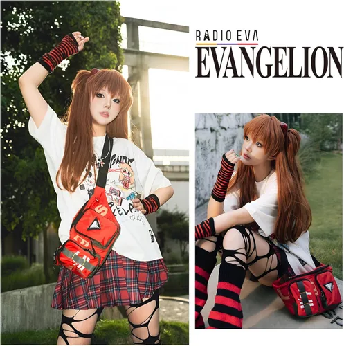 Miniatura 3 de Evangelion - Cangurera cruzada - Riñonera para cinturón, bolsas de hombro para el pecho