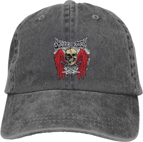 Miniatura 9 de Cowboy Hat Trendy Hats for Man and Women Djustable Four Season Outdoor Baseball Cap of Hell Skull with Angel Deep Heather