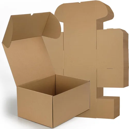 Miniatura 37 de RLAVBL Juego de 25 cajas de envío de 10 x 8 x 3, caja de cartón corrugado blanca para embalaje, correo, negocios Blanco