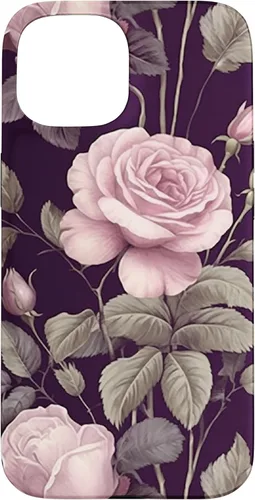 Miniatura 6 de Funda rosa botánica para iPhone 13 Floral Vintage Pattern with cute pink purple