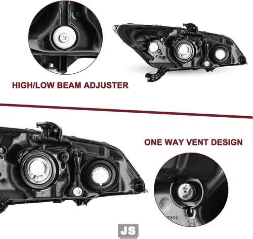 Miniatura 5 de JSBOYAT Conjunto de faros delanteros con bombillas para Honda Civic Coupe 2014-2015 de 2 puertas [tipo halógeno de fábrica] Par de repuesto de faros